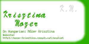 krisztina mozer business card
